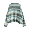 thumbnail image 6 of Giftesty Women's Winter Fall Gradient Color Striped Knitted Crew Neck Long Sleeve Loose Fit Soft Warm Comfortable Pullover Sweater for Daily Wear Casual Outings, 6 of 7