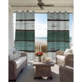 thumbnail image 4 of Green Gray White Blackout Curtains 96 Inches Long for Bedroom, Country Vintage Gradient Wooden Plank Thermal Insulated Room Darkening Black Out Window Curtain Panels Grommet Drapes for Living Room, 4 of 8