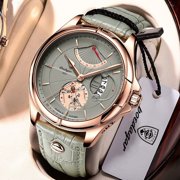 POEDAGAR Fashion Men Watch Top Brand Luxury Waterproof Date Quartz Watches Mens Military Leather Clock Sport Man Wristwatch