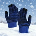 thumbnail image 2 of Besolor Women Men Winter Warm Knitted Gloves Thermal Thick Touch Screen Full Fingers Gloves for Cold Weather, 2 of 3