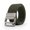 Green, variant on Canvas Belt with Double Ring Buckle, Fabric Web Belt for Women Men Double Ring for Outdoor & Casual Wear