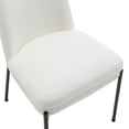 thumbnail image 6 of Wovenbyrd Bentley Modern Dining Chair, Curved Back, Metal Frame, Indoor - Cream Performance Boucle, 6 of 9