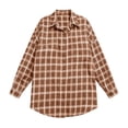 thumbnail image 7 of Tsivenald Womens Plaid Flannel Shirts Casual Roll up Long Sleeve Boyfriend Button Down Checkered Shirt, 7 of 7