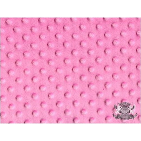 Minky Dimple Dot Blanket Fabric 60" Wide Sold by The Yard (Pink)