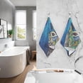 thumbnail image 2 of Coolnut Hand Towels Set - Peacocks Displaying Feathers Print for Bathroom Kitchen Travel 16×28 in/2 Pcs, Cotton Bath Towels Lightweight Quickdry for Bathroom Ktichen Travel SPA Gym, 2 of 6