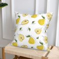 thumbnail image 6 of Throw Pillow Covers, Cute Pear Yellow Soft Square Pillow Cases with Invisible Zipper for Couch Bed Sofa, Farmhouse Fall Home Decor 16"x16", 6 of 7