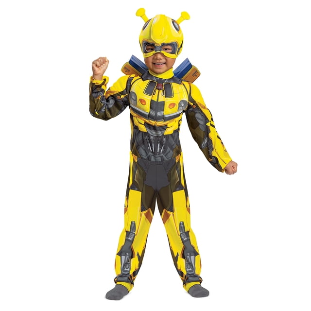 Disfraz de abejorro para niños pequeños Transformers 3T-4T con máscara