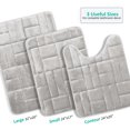 thumbnail image 6 of Velvet Memory Foam Bath Mat Set, Dries Quickly, Ultra Soft Bath Mats Non-Slip, Machine Washable Bath Rugs for Bathroom, 6 of 6