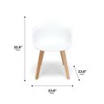 thumbnail image 5 of White Plastic Arm Chair 2PK, 5 of 16