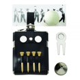 thumbnail image 1 of 6 oz Stainless Steel Golf Flask with Golf Case - Black, 1 of 1