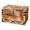 thumbnail image 3 of Milageto Retro Design Storage Box Vintage Box Jewelry Organizer Case Wood Treasure Brown, 3 of 8