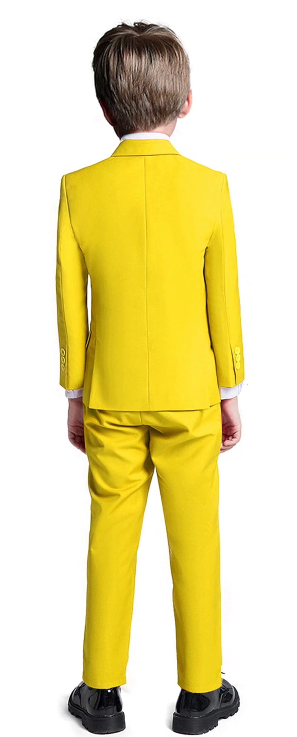 Toddler Suits Boys Tuxedo Suits Wedding Outfit Ring Bearer Suits Easter Suit 5Piece Boys Set for Boys Size Yellow 6 - Walmart.com
