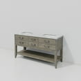 thumbnail image 5 of Woodhaven 60 in W x 22 in D Grey Oak Double Bath Vanity and Carrara Marble Top, 5 of 9