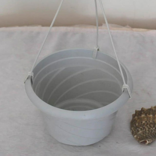 VONKY 5pieces Breathable Flower Plant Pot Firm And Durable Hanging Basket For Widely Application Not Easy White set 1 Pc