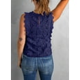 thumbnail image 4 of Asyoly Women's Lace V-Neck Blouse Casual Sleeveless Shirt Elegant Tanks Tops, 4 of 5