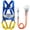 Blue Yellow Safetyharness, variant on Universal Full Body Fall Protection Safety Harness with Dorsal D-Ring and Mating Buckle Legs,roofing harness construction harness ANSI/ASSP Compliant,internal Shock Absorbing landyard&Hook