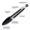 thumbnail image 6 of Cooking Tongs For Nonstick, Tongs For Cooking Silicone 7 Inch, Grilling Tongs For Outdoor Grill, Kitchen Salad Tongs, Cooking Durable Rubber Tongs, 6 of 6
