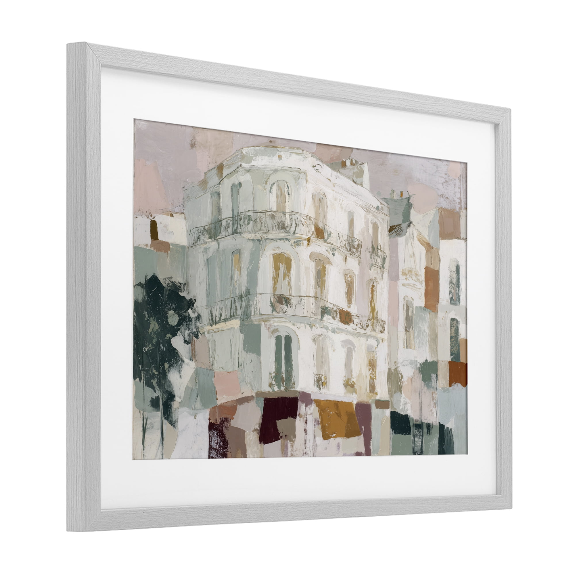 Stupell Industries Barcelona Street Corner Gray Framed Print Under Glass, design by Chromatic Storm Studio