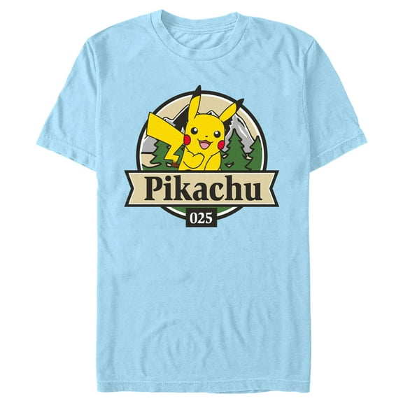 Men's Pokemon Forest Pikachu Graphic Tee Light Blue 2X Large