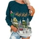 thumbnail image 2 of Pntutb Tops de mujer Suéter de cuello redondo con estampado navideño Blusa suelta Sudadera sin capucha Pntutb Pntutb-3497, 2 of 7