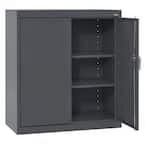 Sandusky Classic Series ( 36 in. W x 36 in. H x 18 in. D ) Steel Counter Height Freestanding Cabinet in Charcoal