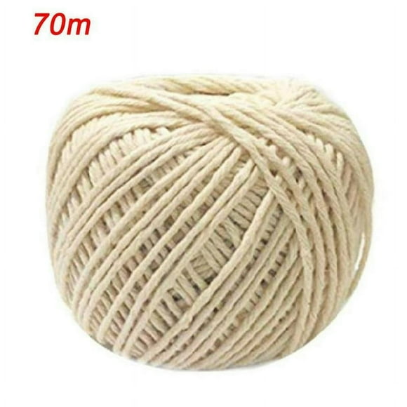 HLONK Mego 70m Natural White Cotton Butcher‘s Twine for Barbecue