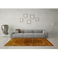 thumbnail image 3 of Ahgly Company Machine Washable Indoor Round Persian Yellow Traditional Area Rugs, 7' Round, 3 of 4
