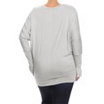 thumbnail image 4 of Women's Plus Size Dolman Long Sleeve Solid Loose Fit Tunic Top, 4 of 4