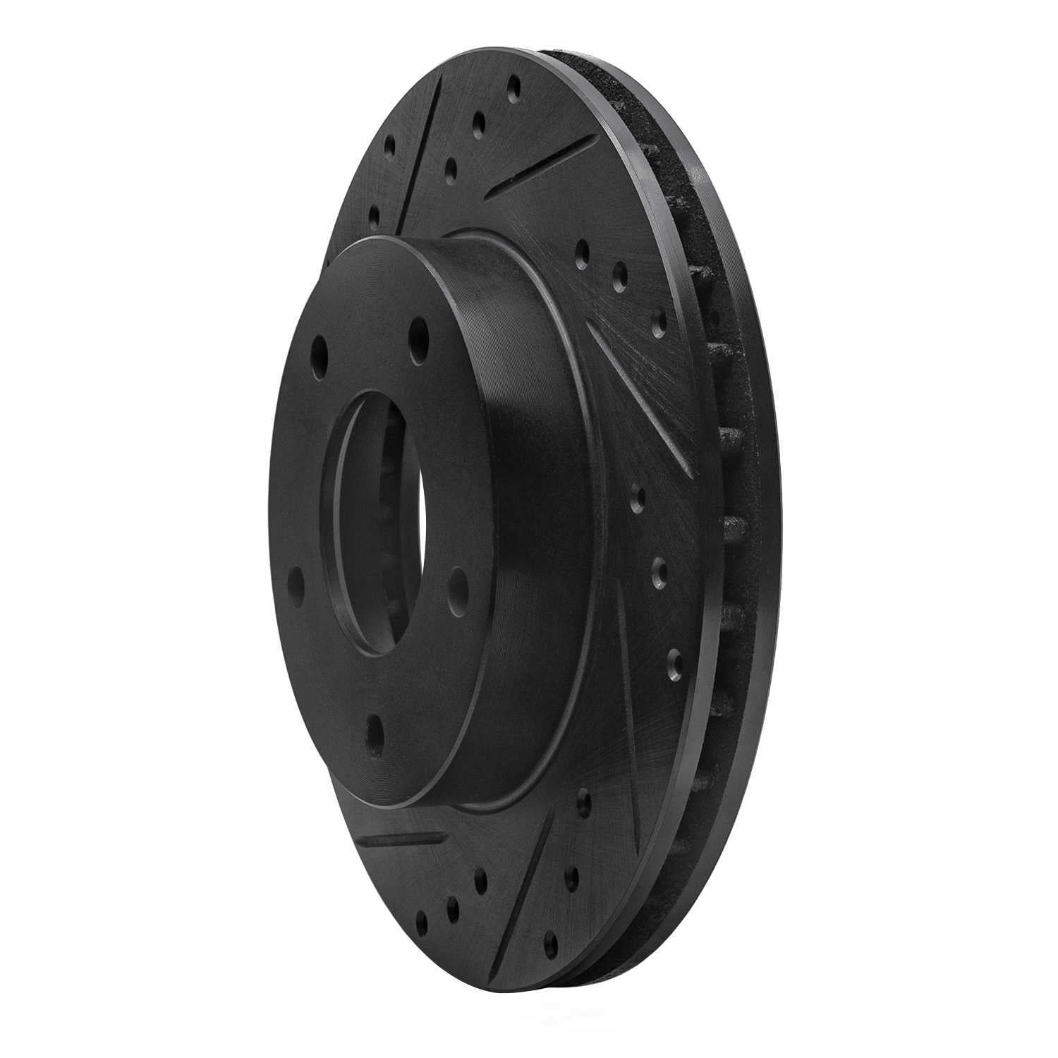Dynamic Friction Company 633-45001L DFC Brake Rotor - Drilled And Slotted - Black