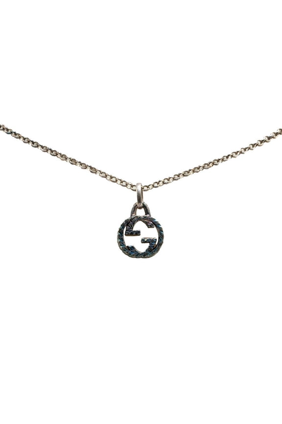 Pre-Owned Gucci Interlocking G Necklace SV925 Silver Women's GUCCI