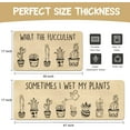 thumbnail image 3 of Cute Kitchen Mat Set of 2,Funny Boho Cactus Kitchen Rugs and Mats Non Skid Washable,Cute Cactus Succulent Kitchen Decor Accessories Housewarming Gifts,I Wet My Plants (17"x47"+17"x30"), 3 of 6