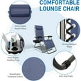 thumbnail image 5 of YANG2 Infinity Zero Gravity Chair, Outdoor Lounge Patio Chairs with Pillow and Utility Tray Adjustable Folding Recliner for Deck,Patio,Beach,Yard Pack 2 (Blue), 5 of 9