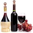 thumbnail image 5 of Paquete de 3 corchos de vino, corchos de vino de plástico, corchos de vino reutilizables para regalos, bares, fiestas navideñas, bodas que mantienen el vino fresco (oro rosa), 5 of 5