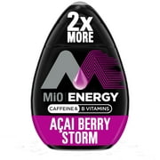 Mio Energy Acai Berry Storm Naturally Flavored With Other Natural Flavors Liquid Water Enhancer Drink Mix With Caffeine & B Vitamins With 2X More (3.24 Fl. Oz. Bottle)