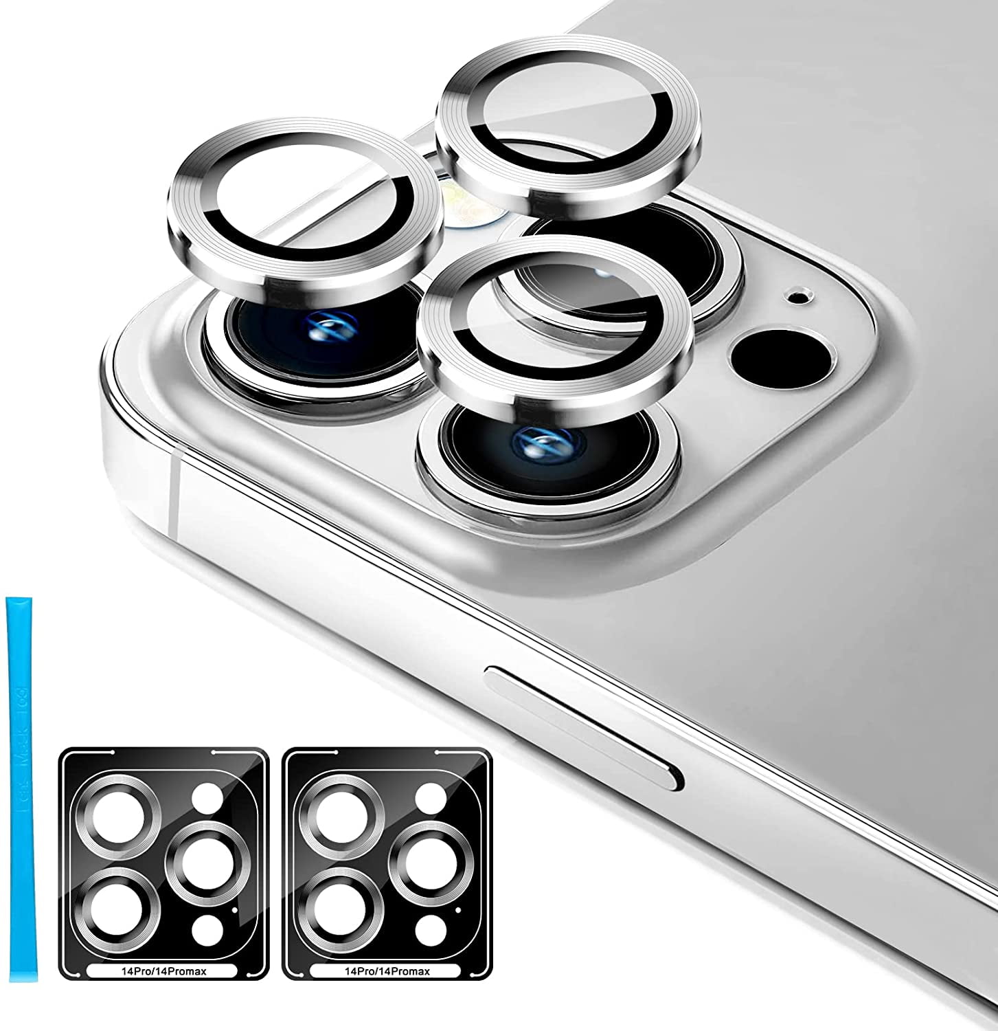 Jeluse [3X2 Pack] Camera Lens Protector for 14 Pro Max for 14 Pro, 9H