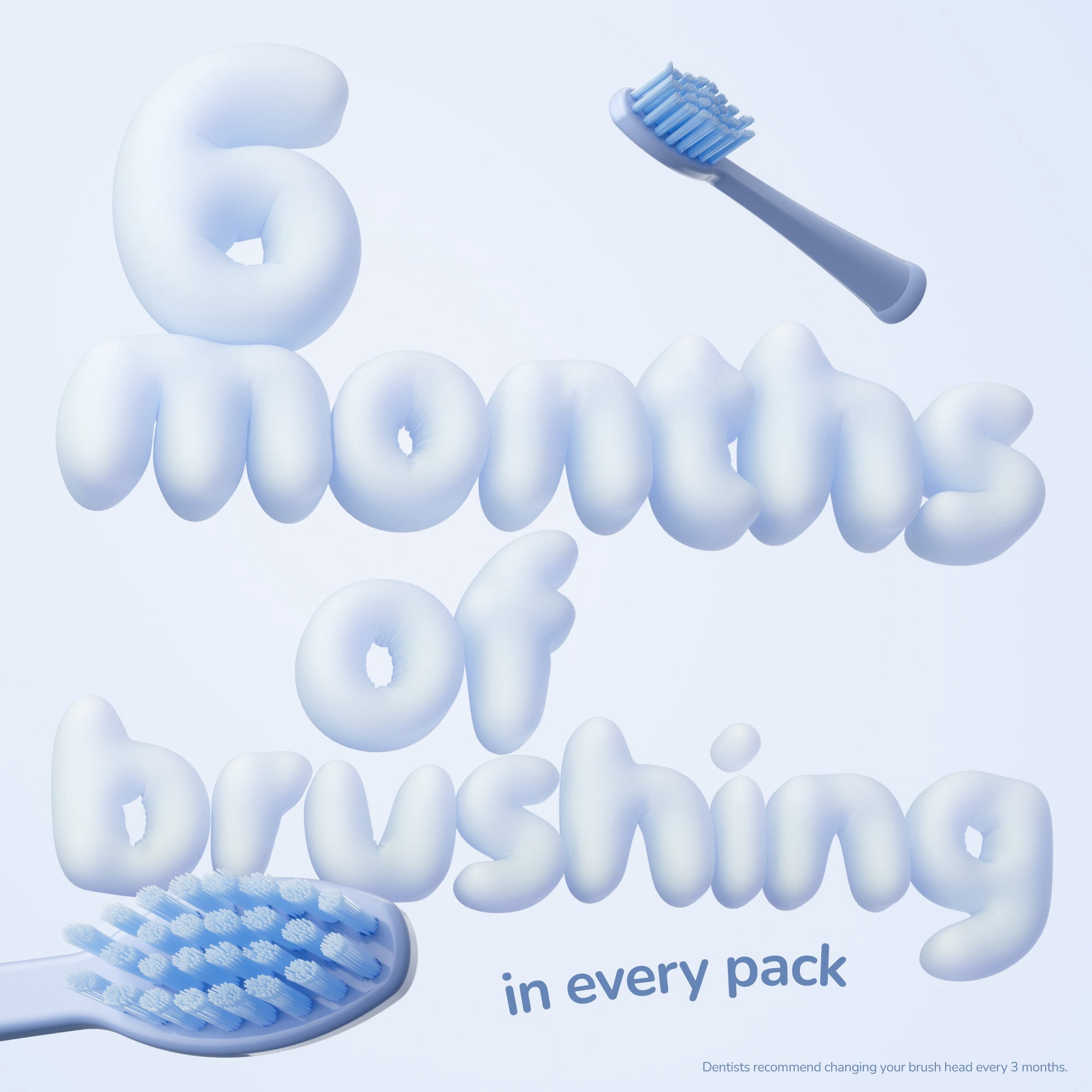 Ordo - Kids Battery Toothbrush Heads - Squishmallows Samir - Blue - 2 Pack
