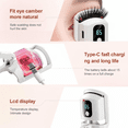 thumbnail image 6 of JUUTREN Heated Eyelash Curlers - Electric Eyelash Curler for Makeup Tools, Rechargeable Lash Curler with LED Display 3 Temp Settings, Fast Heat up within 10s, 24 Hours Long Lasting(White), 6 of 7