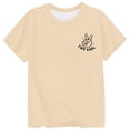 thumbnail image 3 of MEZZALL Children T-Shirt Fashionable Casual Letter Round Neck Short Sleeved Tops Holiday Toddler Blouses Clothing, 3 of 4