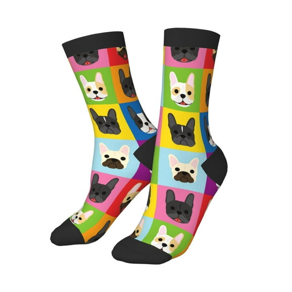 Kids Girls Boys Socks - French bulldog Comfort Breathable Crew Socks for Boys Girls Kids, Soft Athletic Running Socks for Boys Socks 6-10 Years Old
