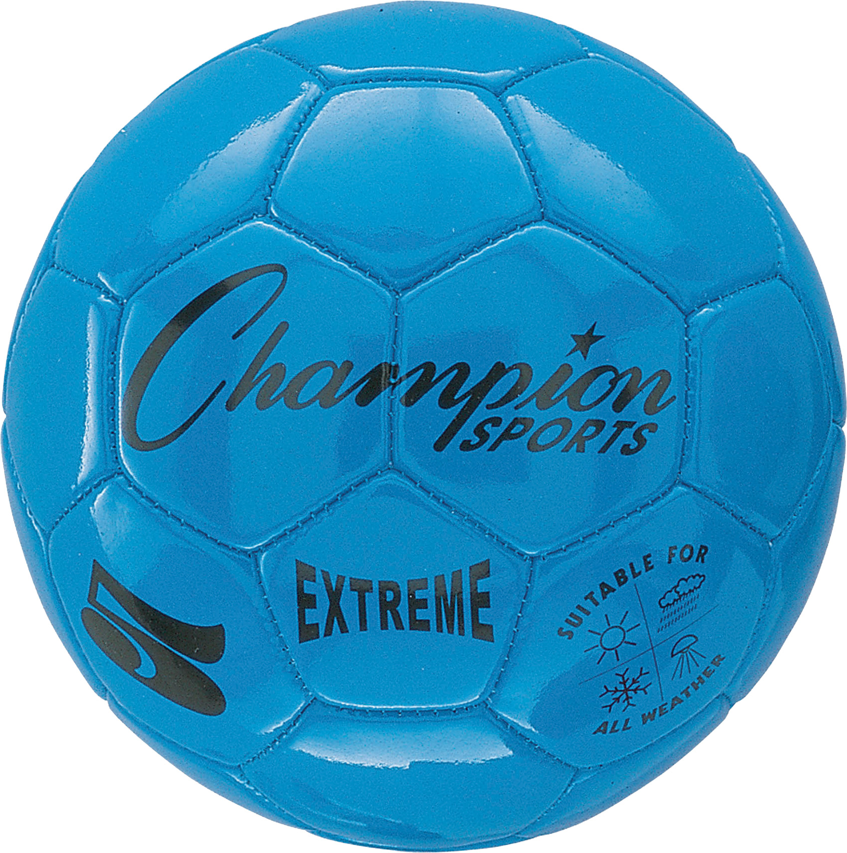 Champion Sports Extreme Series Soccer Ball, Size 5 - Collegiate, Professional, and League Standard Kick Balls - Competitive and Recreational Futbol Games, Blue
