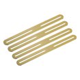 thumbnail image 1 of Unique Bargains Code d'Angle Réglable 4 Pack 280x24mm - Plat en Acier Inoxydable Droite Épaissi Supports Fendus (Or), 1 of 5