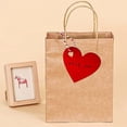 thumbnail image 3 of Etiquetas de papel Kraft LIUYMXG en forma de corazón Rojo 100 Piezas Con 10 Metros de Cuerda de Cáñamo Roja y Blanca Roja, 3 of 5