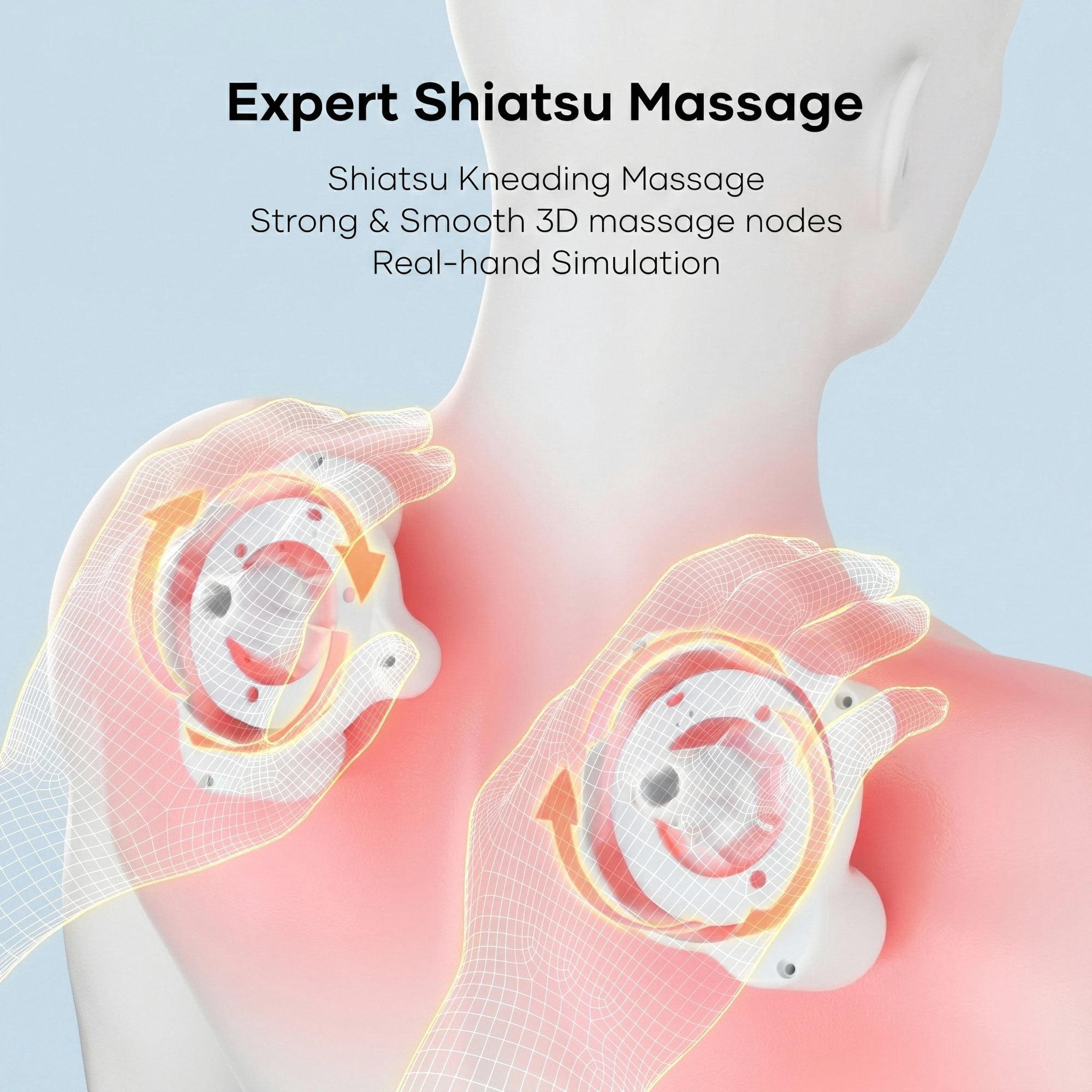 Naipo Neck Massager with Heat, Shiatsu Deep Tissue Kneading for Muscle Pain Relax Relief, Ideal Gift for Men and Women