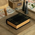 thumbnail image 4 of Set of 4 Decorative Vintage Book Shaped Trinket Storage Box, Black, 4 of 8