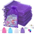 thumbnail image 1 of 100 bolsas de organza transparente de primera calidad, bolsas blancas para regalos de boda con cordón, bolsas de regalo de joyería de 4 x 6 para fiestas, joyas, Navidad, festivales, jabones de baño,, 1 of 6