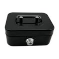 thumbnail image 3 of LNGOOR Cash Box with Lock Treasure Chest Money Box Metal Small Modern Collection Holder Piggy Bank Lock Box with Key for Prizes Adults Green, 3 of 8