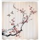 thumbnail image 3 of Nature Shower Curtain, Birds Art Style, Fabric Bathroom Decor Set with Hooks, 180cm x 180cm, Burgun, 3 of 5
