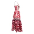 thumbnail image 3 of WILLBEST Vestidos de Verano 2025, Maxivestido Bohemio con Estampado Floral para Mujer con Detalles de Tiras para Vacaciones Grande​​, 3 of 3