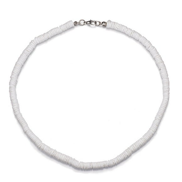 1Pc White Puka Shell Necklace Shell Necklace Beach Shell Jewelry Women Girls Fashion Accessories