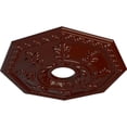 thumbnail image 3 of Ekena Millwork 18"OD x 3 1/2"ID x 1 1/2"P Nottingham Ceiling Medallion (Fits Canopies up to 4 5/8"), Hand-Painted Brushed Mahogany, 3 of 5